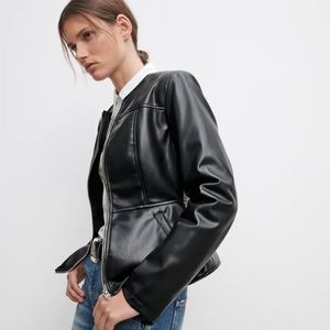 Zara faux leather jacket